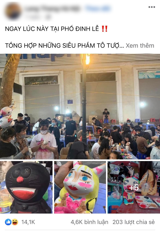Trò tô tượng của con nít bỗng thành trend ở Hà Nội, người lớn muốn xả stress mà còn áp lực thêm vì quá đông - Ảnh 1.