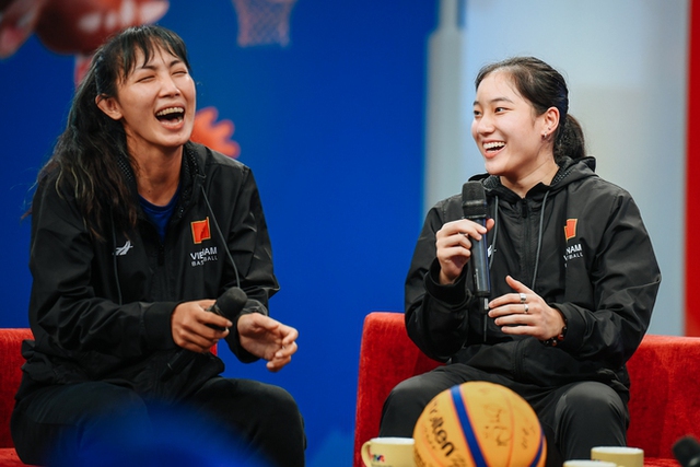 The Vietnamese women's 3x3 basketball team put a bare face on TV: Mist makeup is still beautiful despite, the best is Truong Thao Vy - Photo 6.