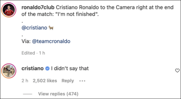 Ronaldo quay xe, phủ nhận ngụ ý gắn bó với MU - Ảnh 1.