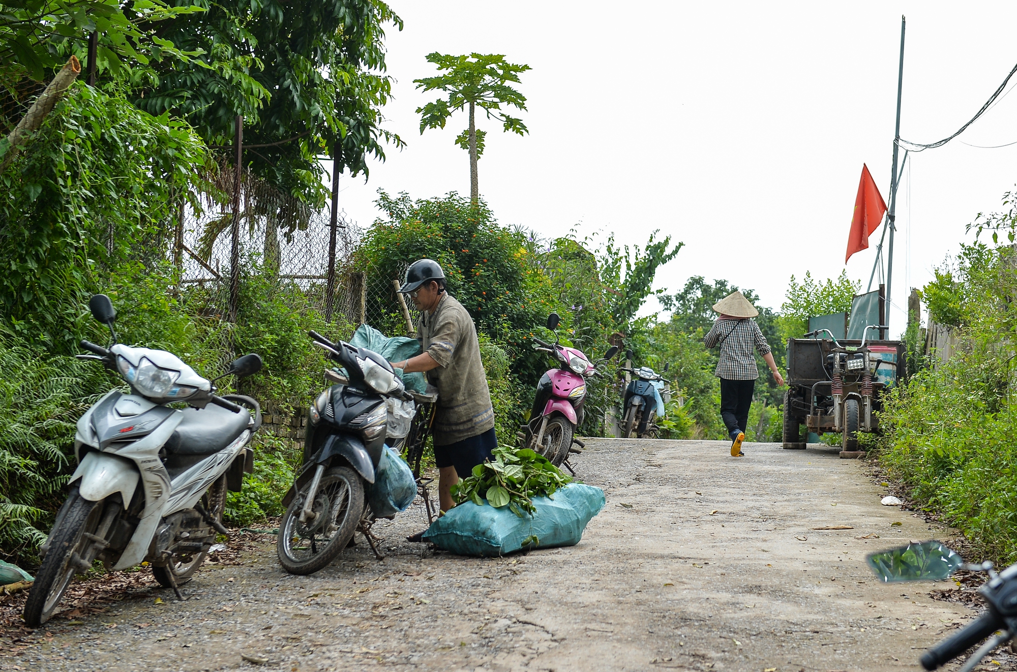 Hà Nội: Bãi giữa sông Hồng biến thành ốc đảo, người dân phải đi đò vào bờ - Ảnh 4.