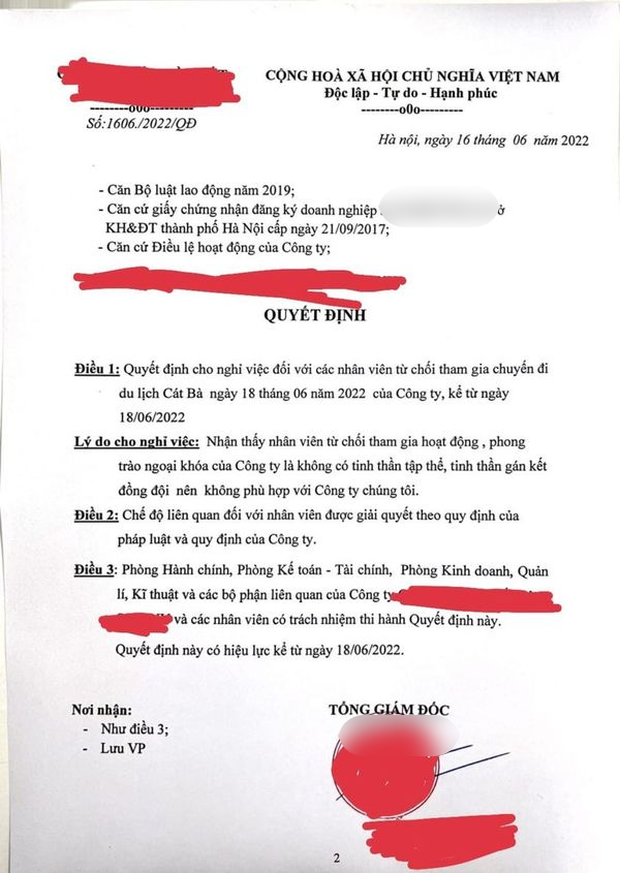 Xôn xao câu chuyện nhân viên ở Hà Nội sẽ bị đuổi việc nếu từ chối đi du lịch cùng công ty: Luật sư lên tiếng! - Ảnh 1.