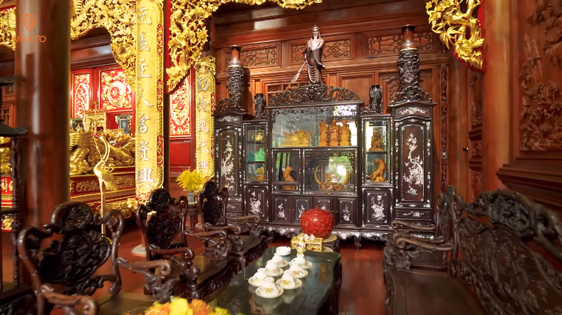 Cận cảnh biệt phủ gỗ hương 4.000m2 đại gia xứ Nghệ l&agrave;m của hồi m&ocirc;n cho con g&aacute;i - Ảnh 12.