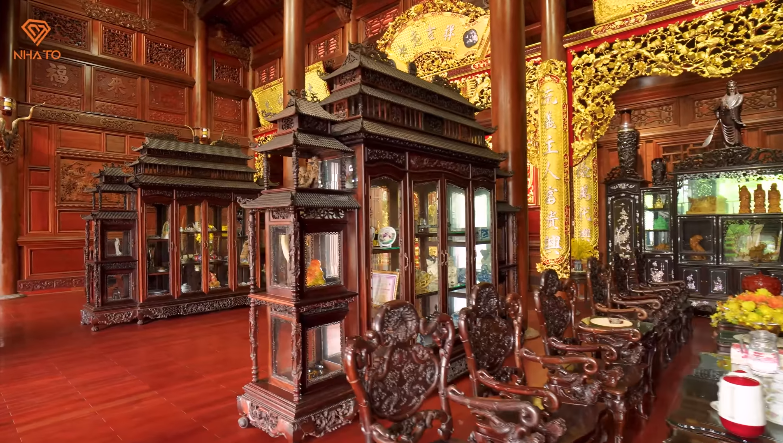 Cận cảnh biệt phủ gỗ hương 4.000m2 đại gia xứ Nghệ l&agrave;m của hồi m&ocirc;n cho con g&aacute;i - Ảnh 14.