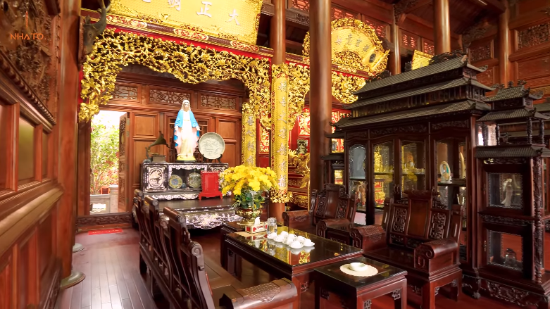 Cận cảnh biệt phủ gỗ hương 4.000m2 đại gia xứ Nghệ l&agrave;m của hồi m&ocirc;n cho con g&aacute;i - Ảnh 10.