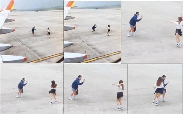 Cục Hàng không vào cuộc xác minh đoạn clip 2 bạn trẻ nán lại để quay video giữa sân bay - Ảnh 1.