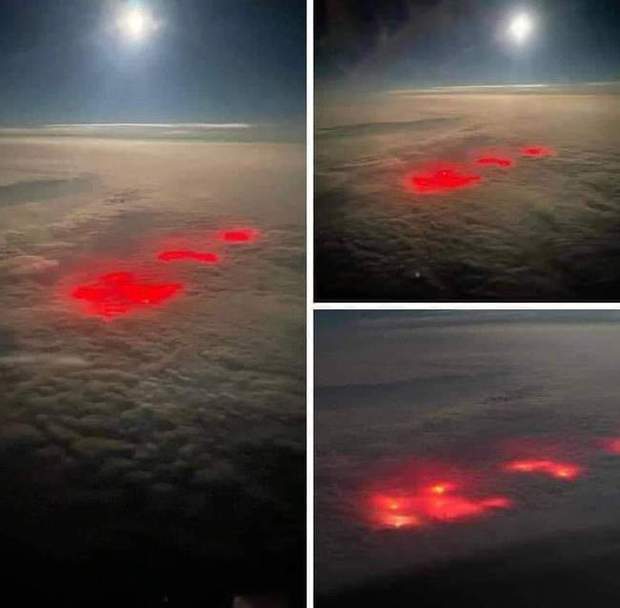 Phi công ghi lại cảnh cả vùng mây phát sáng đỏ rực, lời giải thích hóa ra thật gần gũi mà hiếm ai ngờ - Ảnh 1.