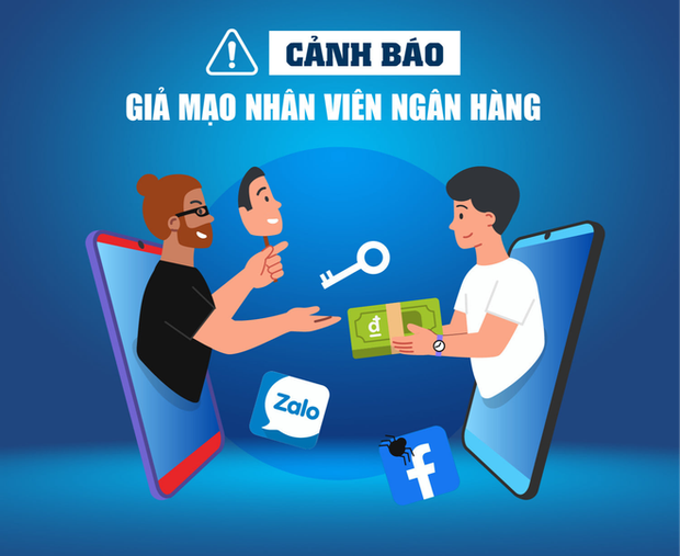 Ng&acirc;n h&agrave;ng cảnh b&aacute;o chi&ecirc;u tr&ograve; giả mạo nh&acirc;n vi&ecirc;n, cho vay t&iacute;n chấp để chiếm đoạt t&agrave;i sản - Ảnh 1.