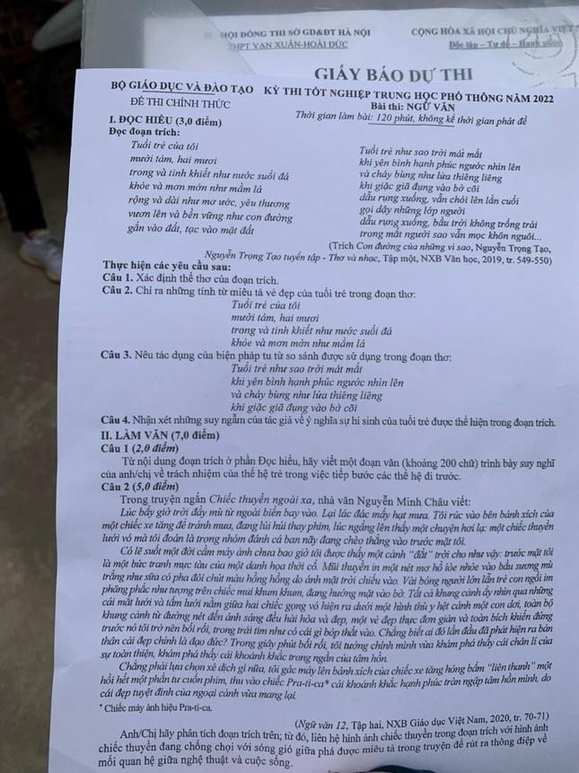 Đề Văn tốt nghiệp THPT 2022: Vừa sức, sẽ có điểm 10? - Ảnh 1.
