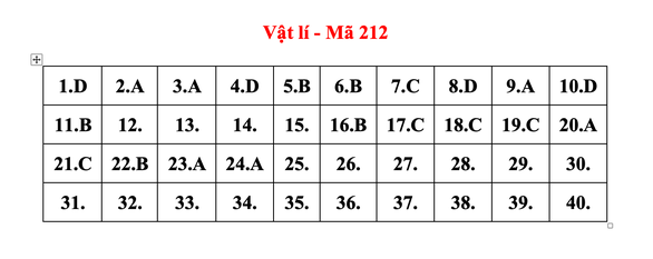 Gợi ý đáp án môn Vật lý, Hoá học thi tốt nghiệp THPT năm 2022 - Ảnh 1.