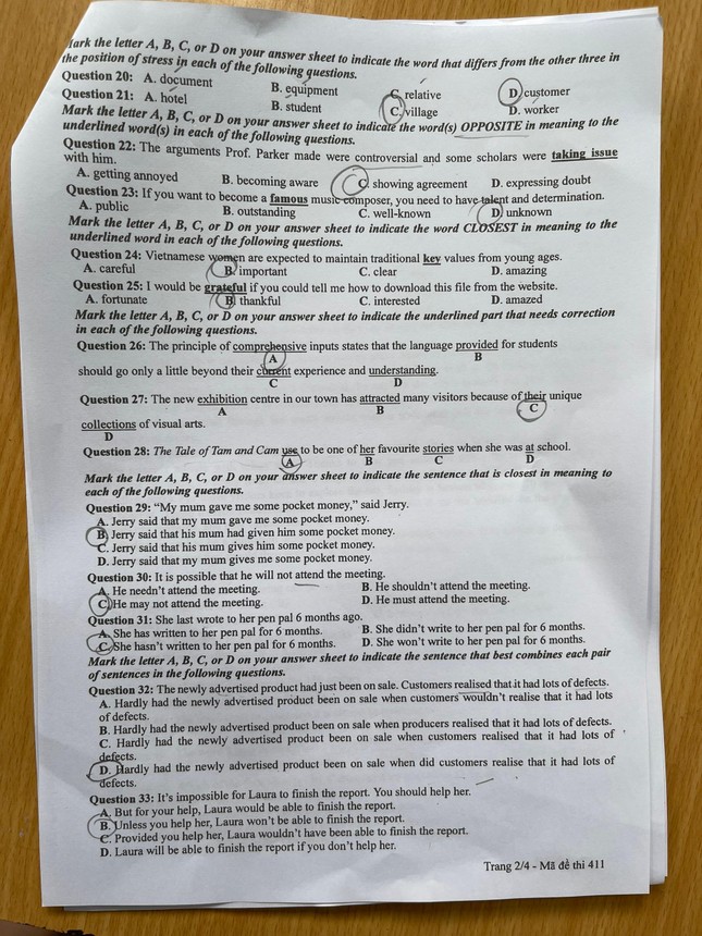 Đáp án môn tiếng Anh THPT Quốc Gia năm 2022 tất cả các mã đề - Ảnh 2.