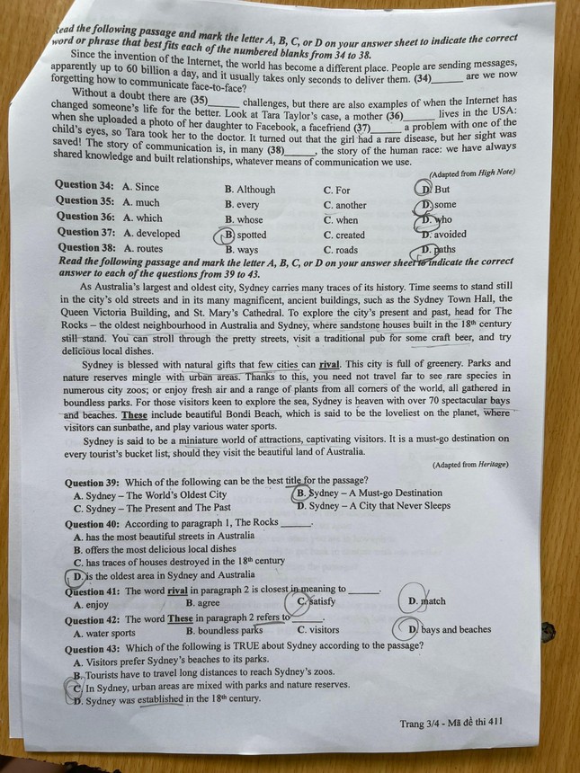Đáp án môn tiếng Anh THPT Quốc Gia năm 2022 tất cả các mã đề - Ảnh 3.