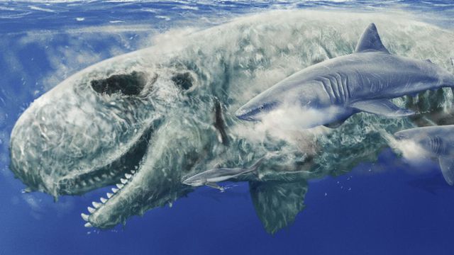 Mặt cá nhà táng là món snack yêu thích của cá mập megalodon  - Ảnh 1.