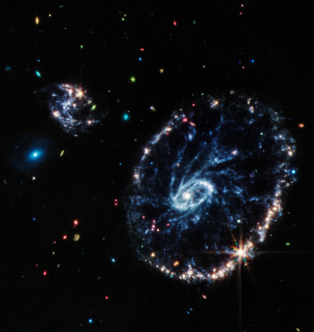 Kính viễn vọng Không gian James Webb đem lại những dữ liệu bất ngờ về Thiên hà Bánh xe trứ danh - Ảnh 3.