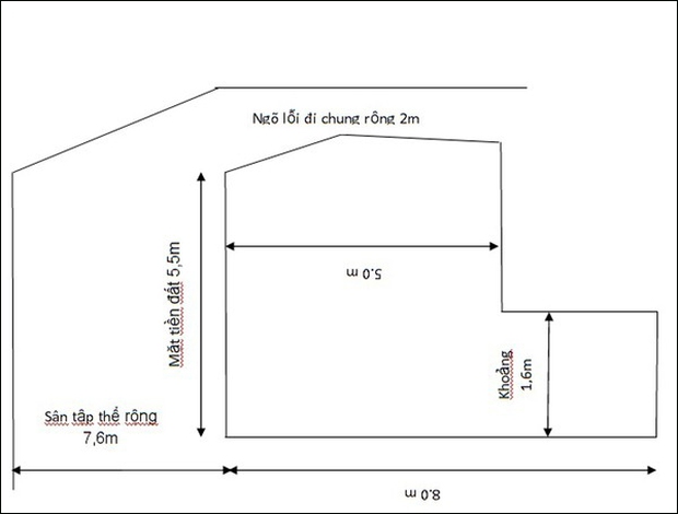 KTS tư vấn xây nhà tầng trên mảnh đất méo và đuôi chuột - Ảnh 1.