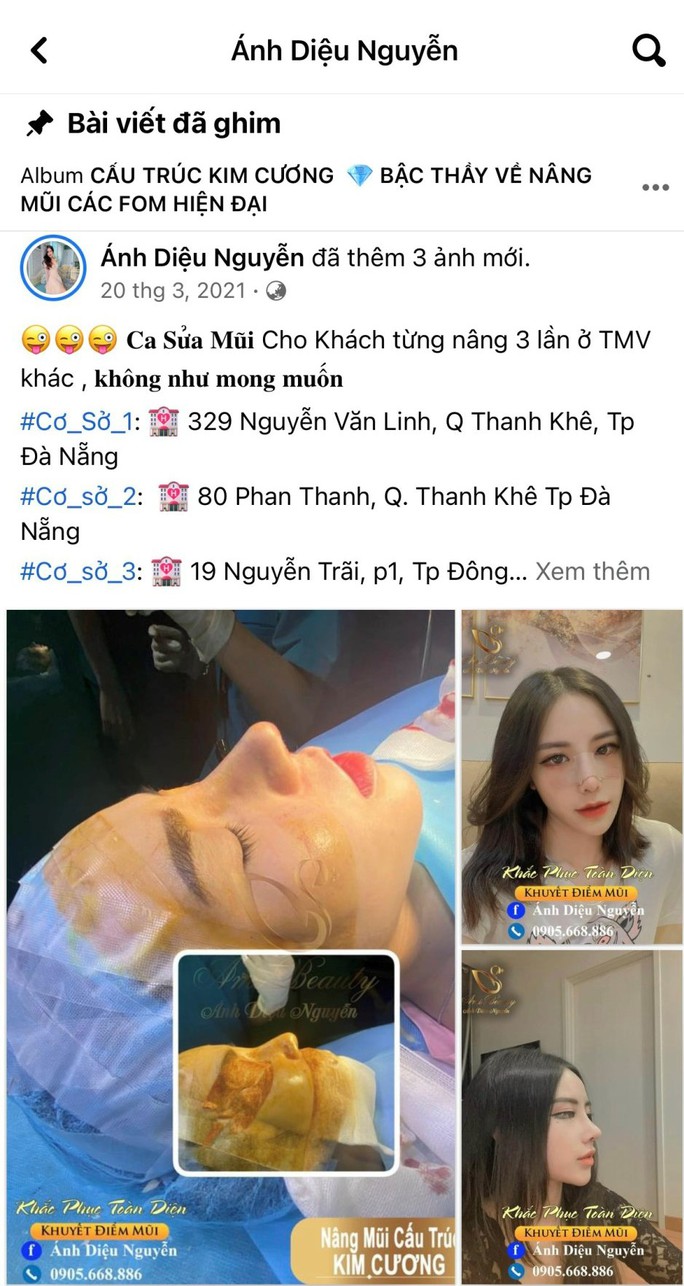 Vụ bơm ngực, nâng mũi chui tại Đà Nẵng: Phạt 210 triệu đồng, đình chỉ 18 tháng - Ảnh 2. Vụ bơm ngực, nâng mũi chui tại Đà Nẵng: Phạt 210 triệu đồng, đình chỉ 18 tháng - Ảnh 2.