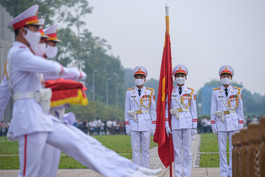 Trang nghiêm Lễ thượng cờ mừng Quốc khánh trên Quảng trường Ba Đình - Ảnh 5.