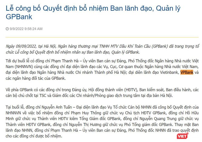  Ông Phạm Huy Thông làm Chủ tịch GPBank  - Ảnh 2.