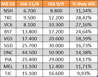 10 cổ phiếu tăng/giảm mạnh nhất tuần: Có mã lên gấp đôi dù thị trường gặp khó  - Ảnh 2.