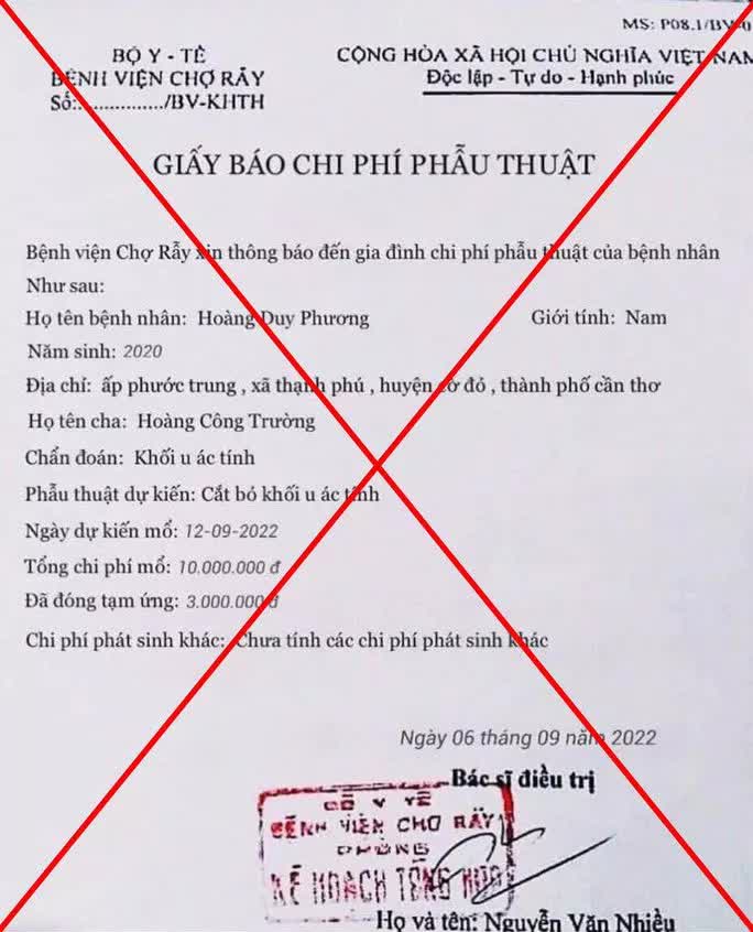 Bệnh viện Chợ Rẫy khuyến cáo người dân coi chừng bị lừa gạt - Ảnh 2. Bệnh viện Chợ Rẫy khuyến cáo người dân coi chừng bị lừa gạt - Ảnh 2.