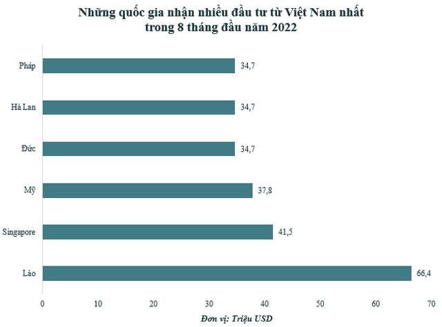  Vốn đầu tư ra nước ngoài của Việt Nam đổ vào quốc gia nào nhiều nhất trong 8 tháng đầu năm 2022?  - Ảnh 1.