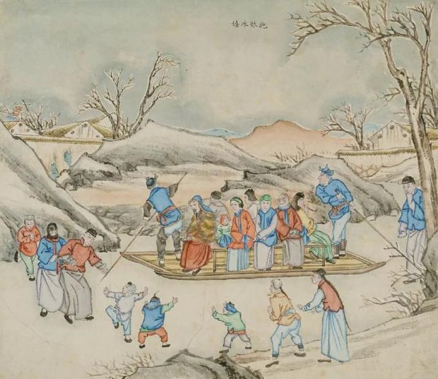 Bộ tranh cổ khắc họa chuyện vui chơi giải trí của dân thành thị Bắc Kinh 100 năm trước - Ảnh 9.