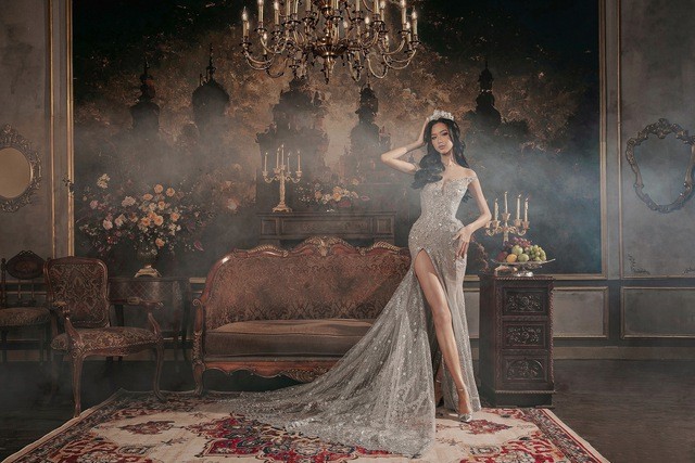 Top 3 Miss World Vietnam 2022 lộng lẫy trong thiết kế của NTK Anh Thư - Ảnh 4.