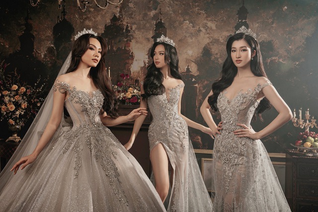 Top 3 Miss World Vietnam 2022 lộng lẫy trong thiết kế của NTK Anh Thư - Ảnh 6.