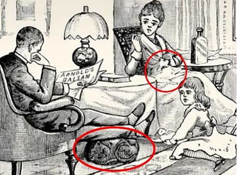 Kiểm tra IQ thông qua ảo ảnh quang học: Chỉ 1% có thể phát hiện ngay ra 2 con mèo ẩn trong bức tranh cổ này! - Ảnh 3.