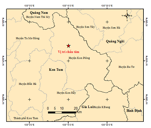 Động đất ở Kon Tum và gần biên giới Việt – Trung - Ảnh 1.