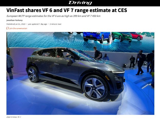 Xe VinFast VF 6, VF 7 nhận nhiều lời khen của truyền thông quốc tế tại CES 2023 - Ảnh 2.