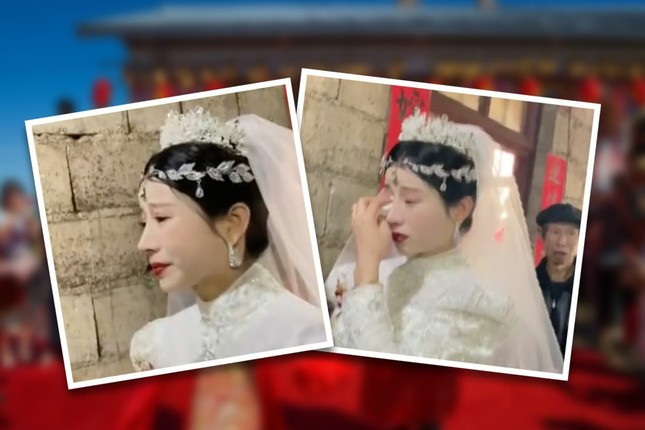 Trung Quốc xôn xao video cô dâu bật khóc trong lễ cưới vì bị ép lấy chồng - Ảnh 1.