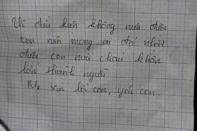 Bé sơ sinh bị bỏ rơi kèm lời nhắn mẹ xin lỗi con - Ảnh 2.