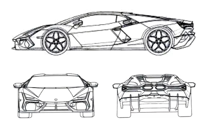 Lộ Thiết Kế Chính Thức Của Hậu Duệ Lamborghini Aventador: Điểm Nhấn Là Cặp  Ống Xả Khổng Lồ