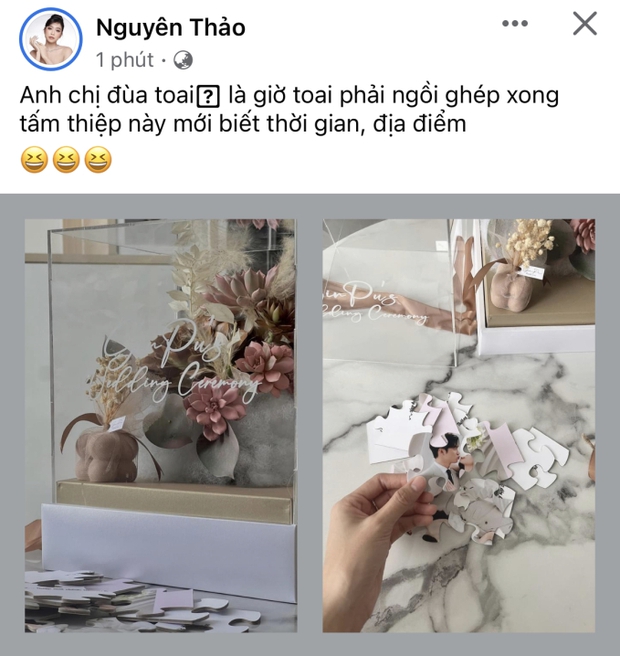 Hé lộ bức thư trong thiệp cưới Puka - Gin Tuấn Kiệt, là gì mà Tóc Tiên và dàn sao khó khăn mới đọc được? - Ảnh 6.