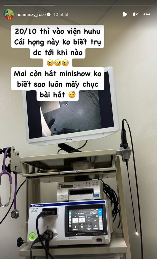 Sau vấn đề liên quan cổ họng, Hoà Minzy tiếp tục lộ tình trạng sức khoẻ đáng lo  - Ảnh 4.