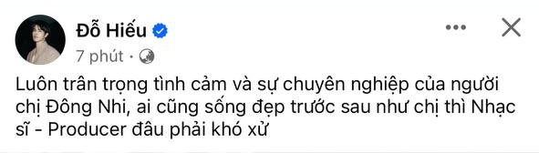 NS Đỗ Hiếu bất ngờ khen Đông Nhi “sống đẹp hậu yêu cầu Noo Phước Thịnh dừng diễn loạt hit - Ảnh 1.