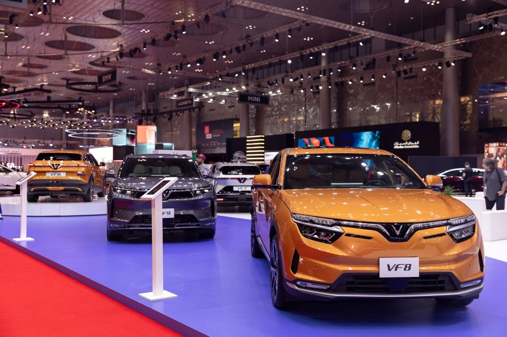 VinFast giới thiệu 4 mẫu ô tô điện ở Geneva International Motor Show Qatar 2023 - Ảnh 1.