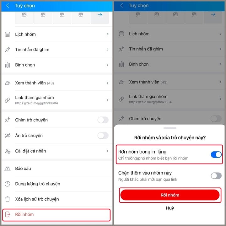 Hướng dẫn bạn cách rời nhóm Zalo mà không ai biết - Ảnh 2.