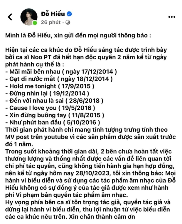  Giữa drama căng đét, Đỗ Hiếu có động thái gây xôn xao, Noo Phước Thịnh thì thế nào?  - Ảnh 4.