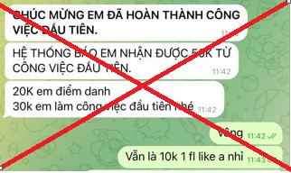 Cảnh giác với chiêu trò lừa đảo “Tham gia hội nhóm, làm nhiệm vụ online, nhanh chóng nhận tiền thật” - Ảnh 1.