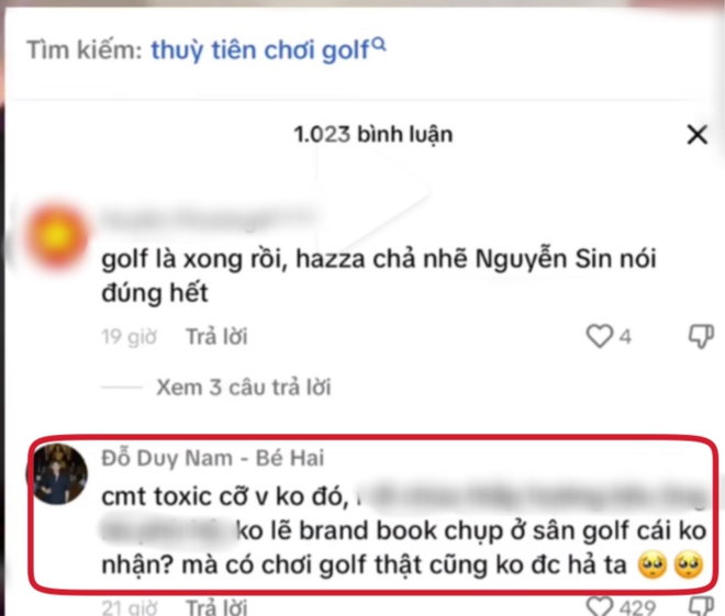 Hoa hậu Thuỳ Tiên bị netizen kém duyên bình luận khiếm nhã vì hình ảnh xuất hiện trên sân golf, trợ lý lên tiếng - Ảnh 3.