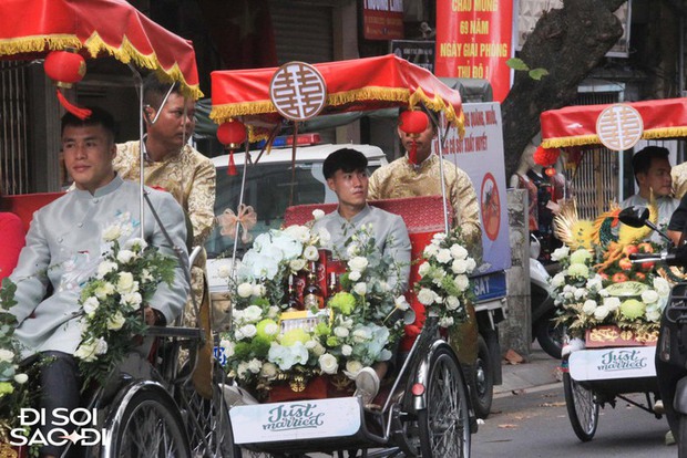  Hot: Nhà Đoàn Văn Hậu ngồi xích lô đưa lễ vật vào nhà Doãn Hải My ăn hỏi - Ảnh 10.