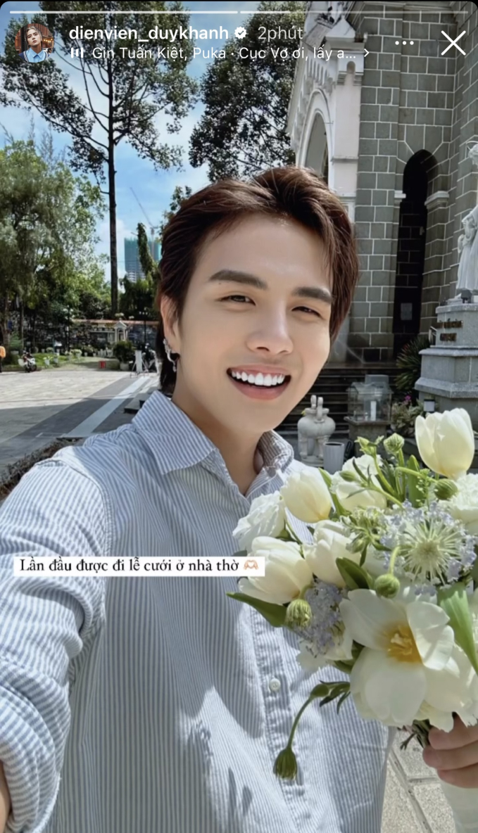 Puka và Gin Tuấn Kiệt tổ chức đám cưới ở nhà thờ vào sáng nay: Cô dâu suýt rơi nhẫn, hé lộ sao nữ Vbiz bắt được hoa - Ảnh 5.