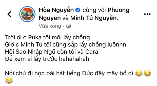 Dàn sao rần rần khi Minh Tú sắp kết hôn: Hòa Minzy hẹn học tiếng Đức, Puka tiết lộ bí mật chấn động - Ảnh 3.