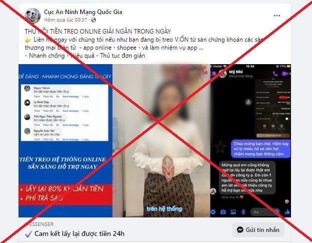 Nạn nhân lừa đảo lại tiếp tục sập bẫy nhóm giả mạo Cục an ninh mạng hỗ trợ lấy lại tiền - Ảnh 1.