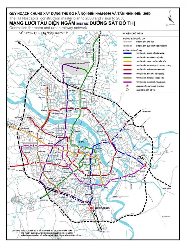 Quy mô “khủng” của mạng lưới đường sắt đô thị ở Hà Nội tương lai: Dài ngang ngửa đường lên Tây Bắc, dự chi hơn 35 tỷ USD làm thêm 8 tuyến đi khắp Thủ đô - Ảnh 1.