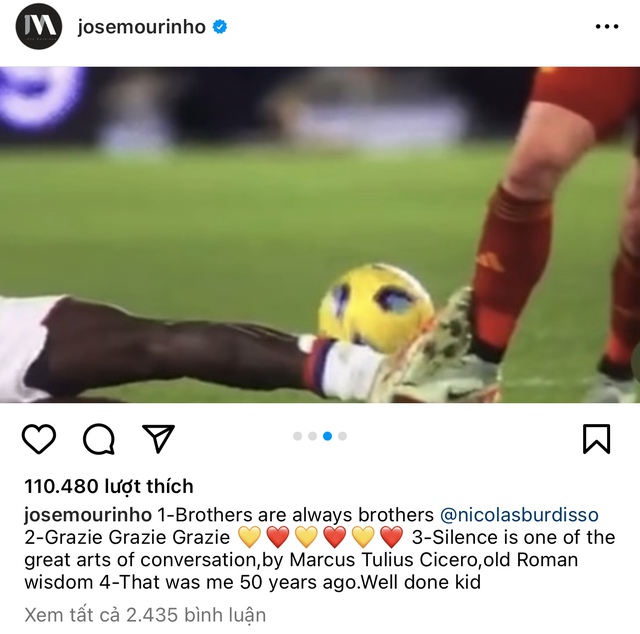 Mourinho ngừng im lặng, gửi thông điệp đến người hâm mộ Roma - Ảnh 1.