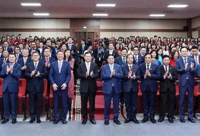 Thủ tướng Việt Nam và Campuchia thăm Trường Đại học Ngoại thương - Ảnh 4.