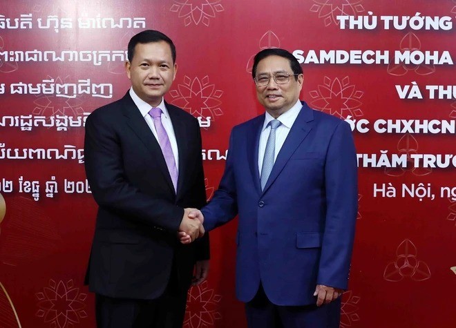 Thủ tướng Việt Nam và Campuchia thăm Trường Đại học Ngoại thương - Ảnh 3.