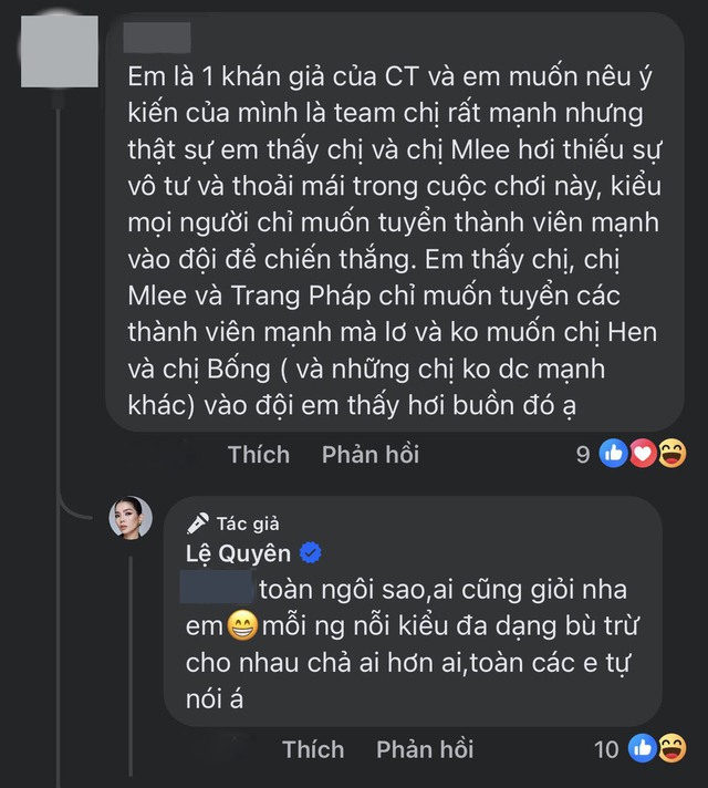 Lệ Quyên lên tiếng trước ồn ào lơ Diva Hồng Nhung, chỉ tuyển người mạnh vào đội- Ảnh 2.